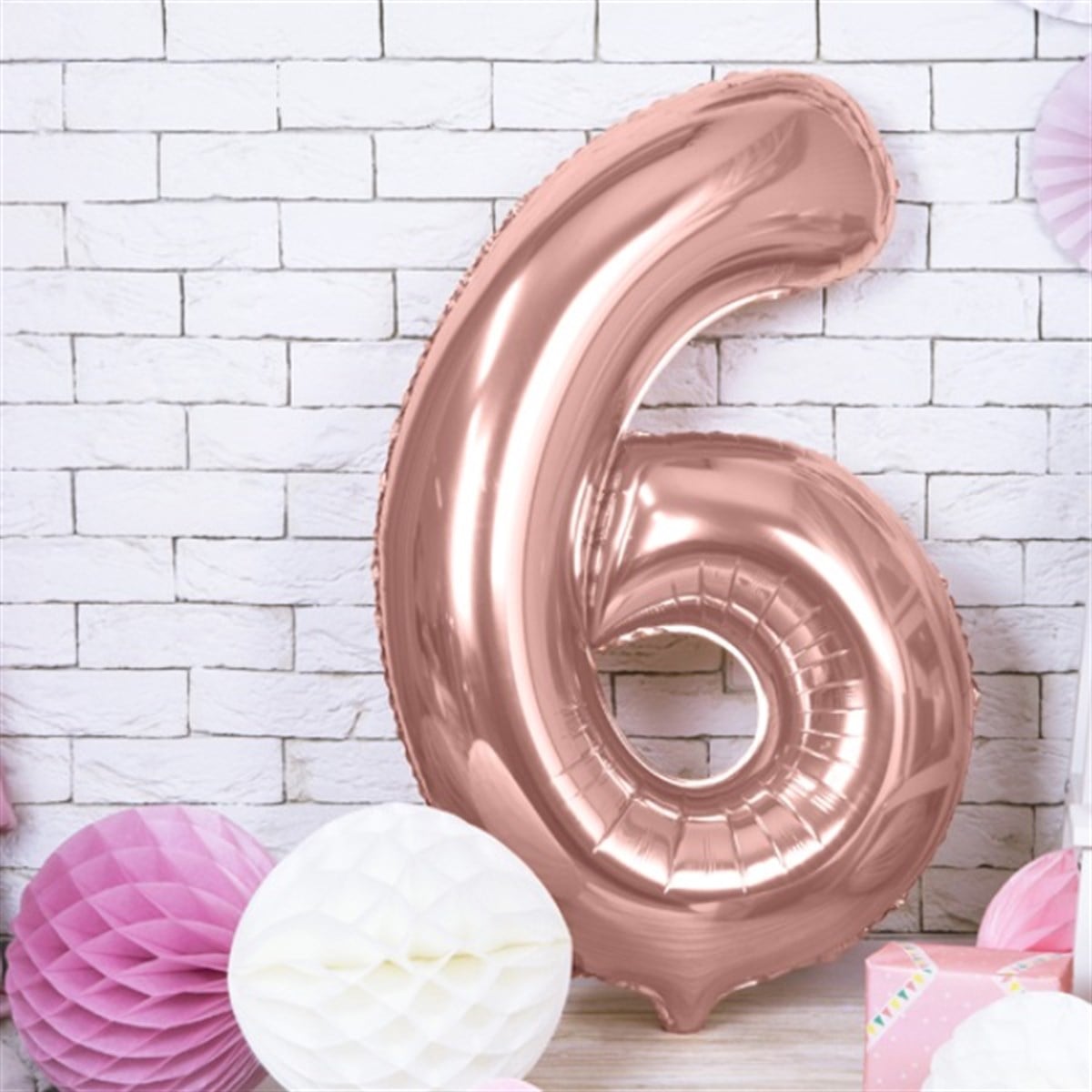 6 ROSE GOLD RAKAM BALON (100 cm)