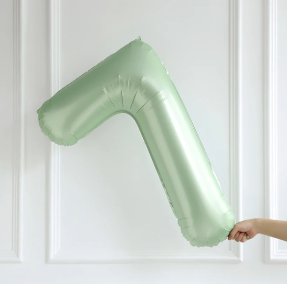 7 ZEYTİN YEŞİLİ RAKAM BALON (66 CM)