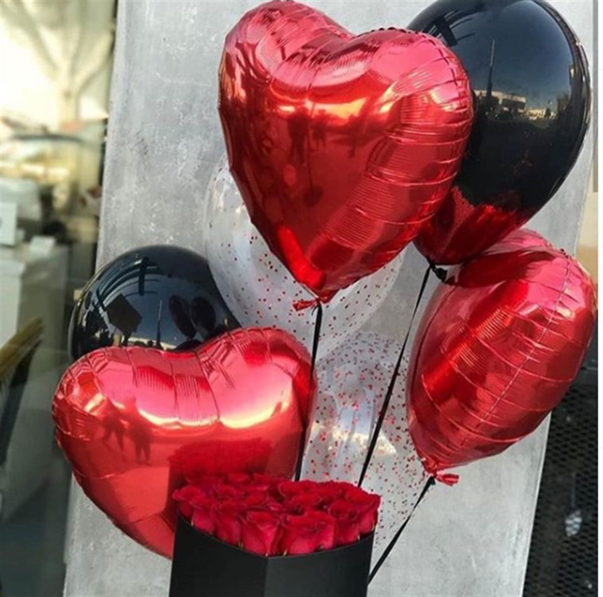 AŞK KIRMIZI KALP  BALON SET