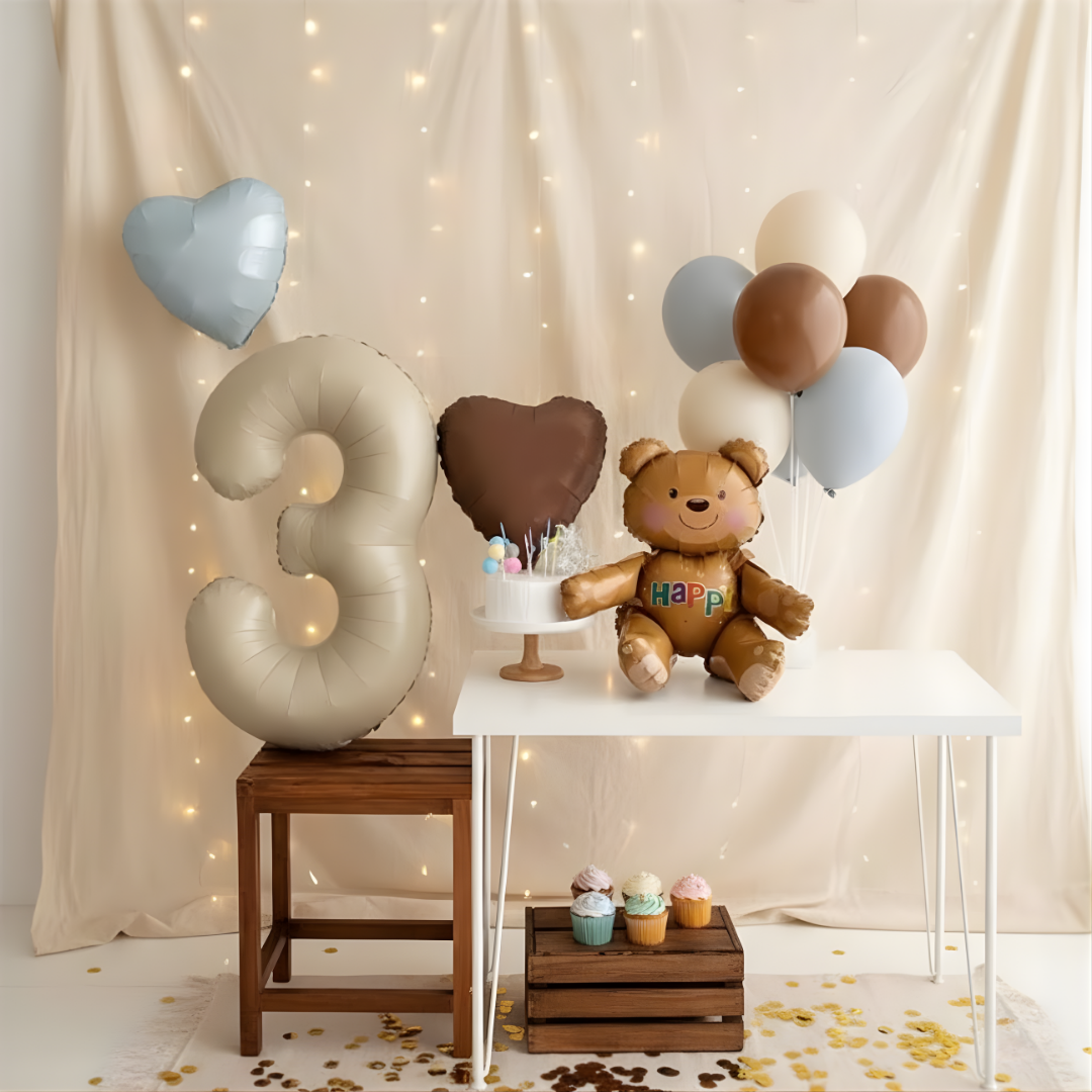 Ayıcık Happy Folyo Balon Set