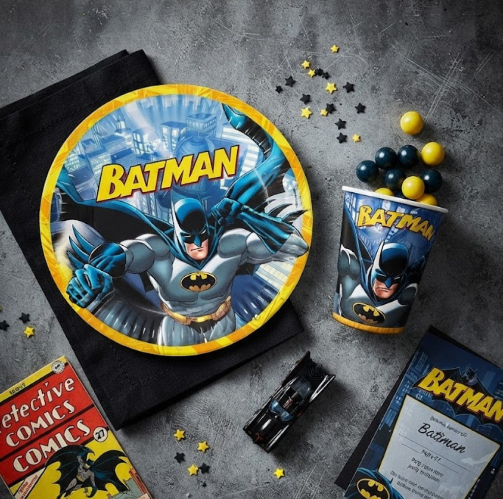 Batman Temalı Tabak ve Bardak Seti (8 Kişilik)