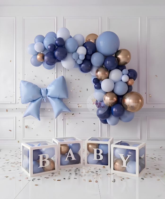 Blue Velvet Baby Balon Konsepti