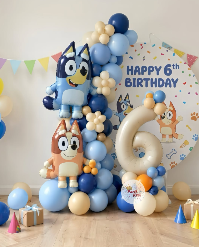 Bluey ve Bingo Balon Zinciri Konsept
