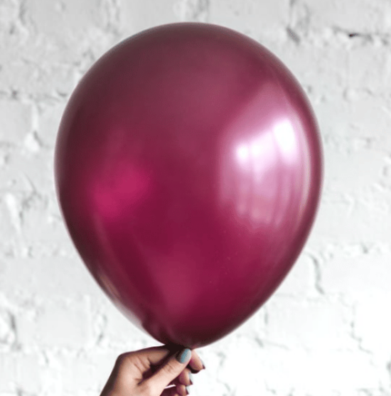 Bordo Metalik Balon (100 adet)