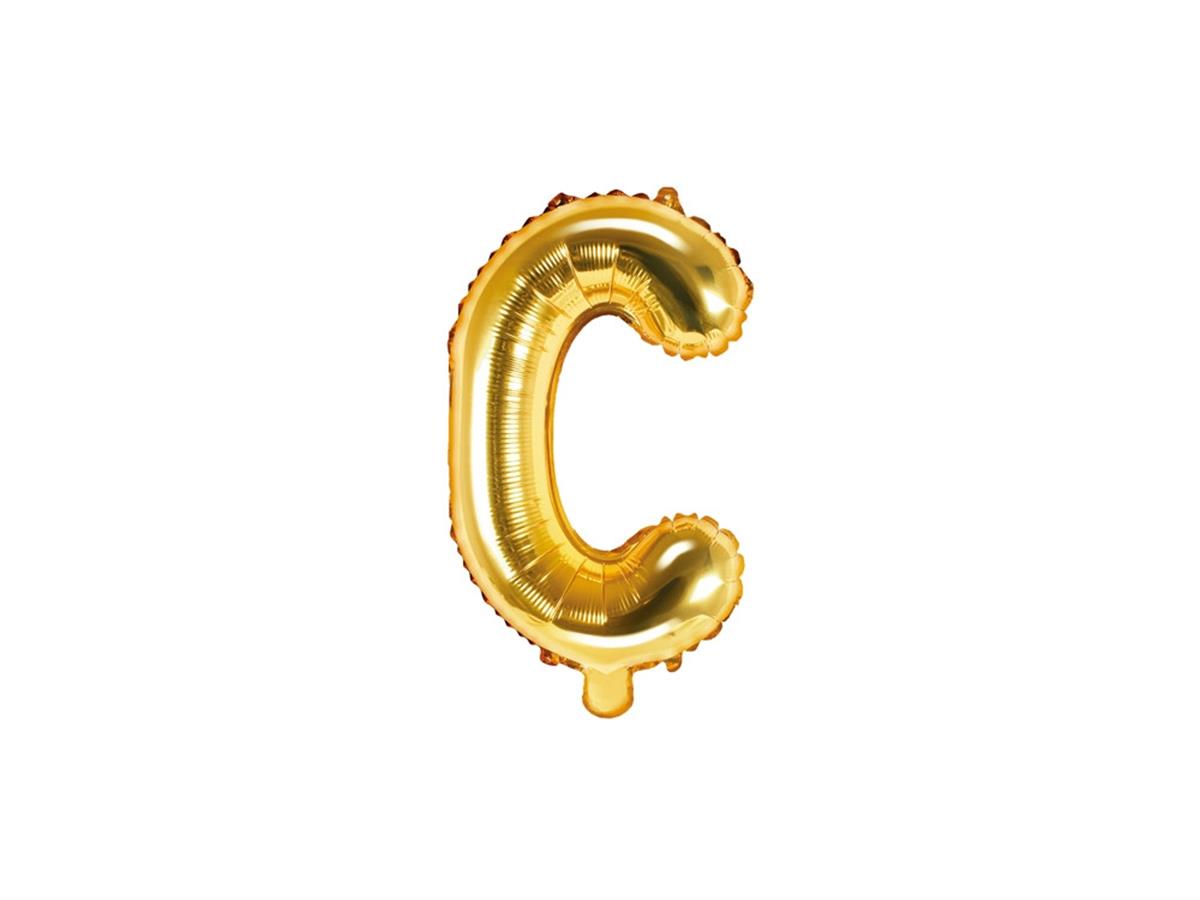 C Harf Gold Folyo Balon (35 CM)