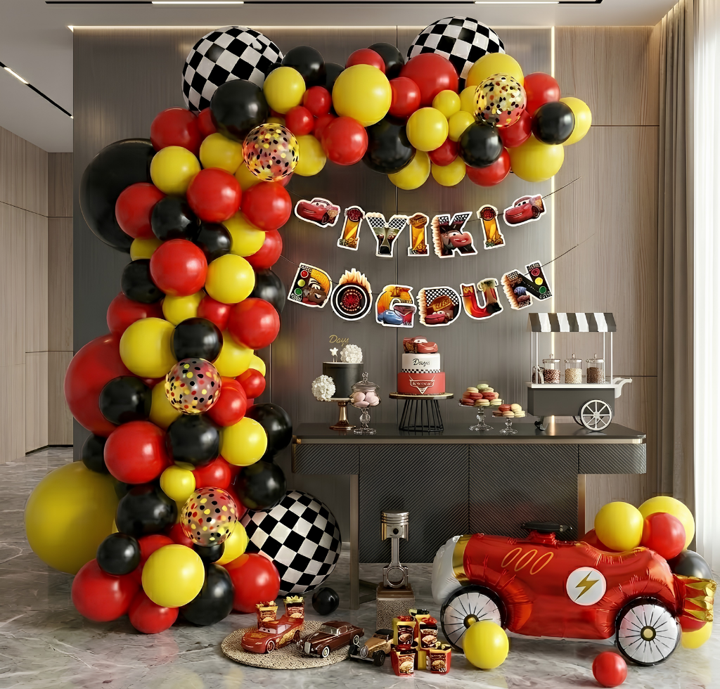 Cars Temalı Balon Zinciri 