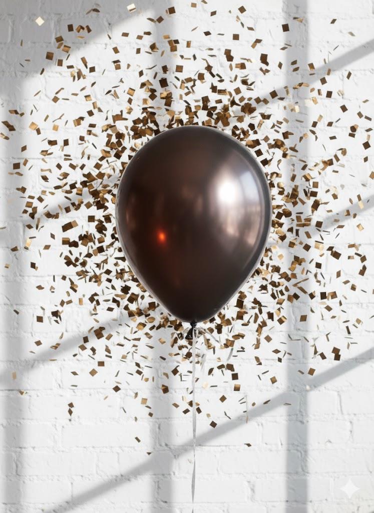 Çikolota Krom Balon (5 Adet)