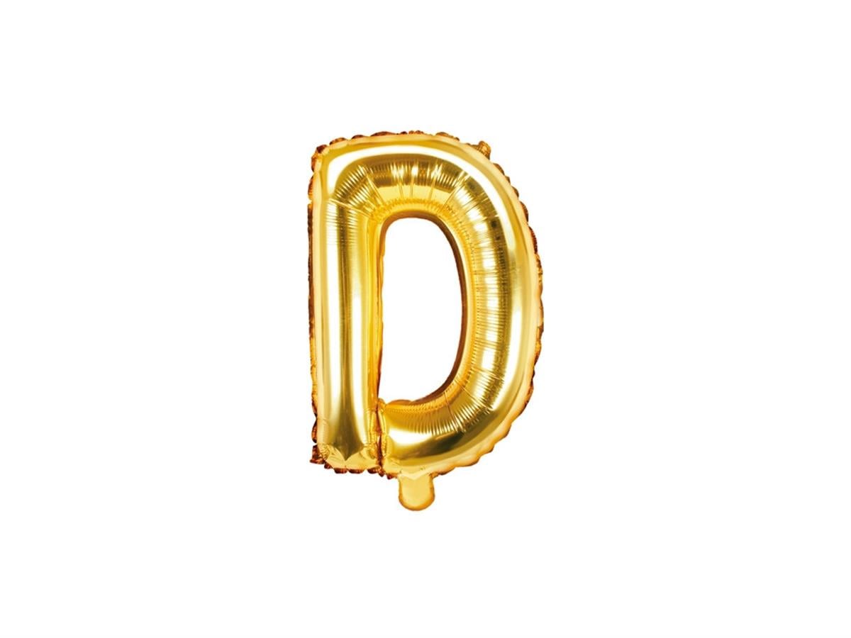 D Harf Gold Folyo Balon (35 CM)