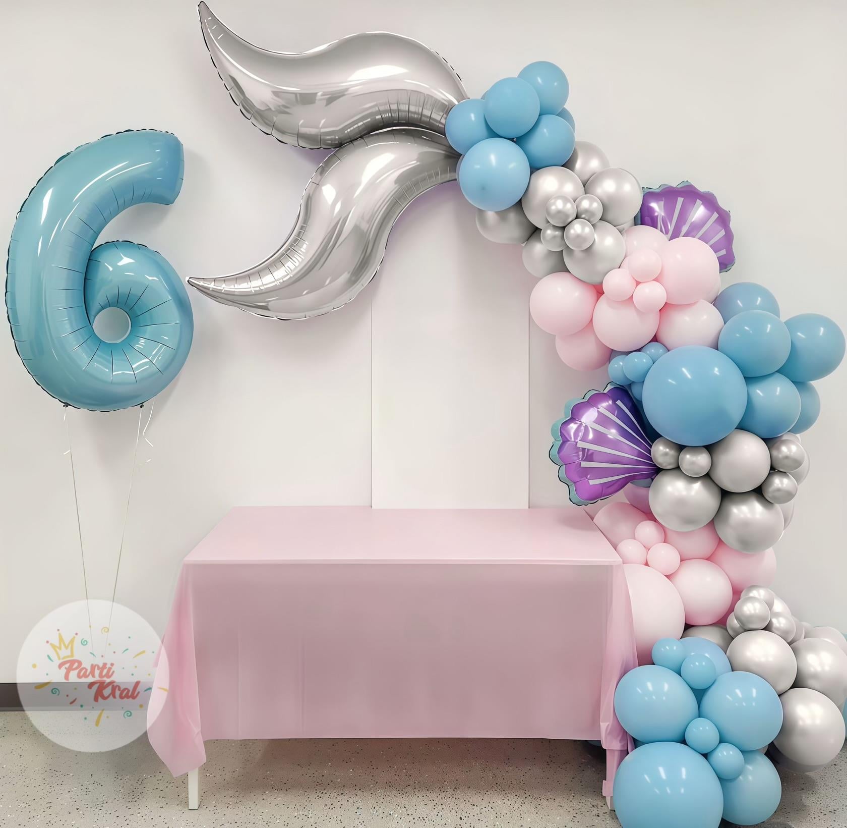 Deniz Kızı Temalı Balon Zinciri 