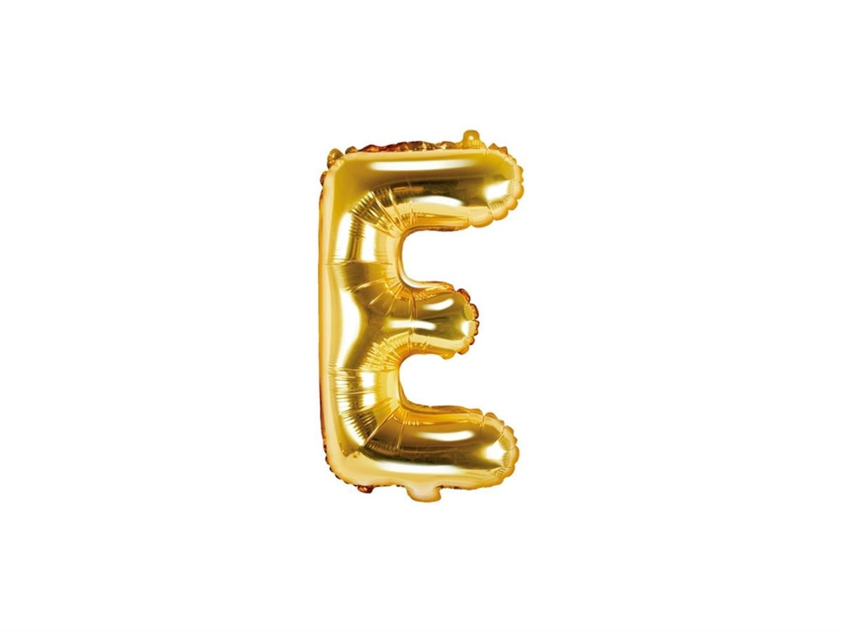 E Harf Gold Folyo Balon (35 CM)