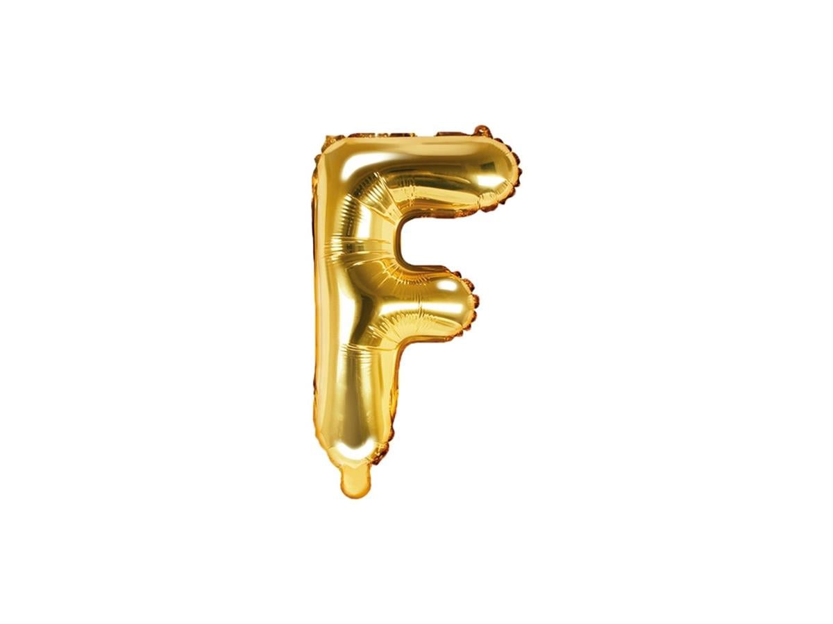 F Harf Gold Folyo Balon (35 CM)