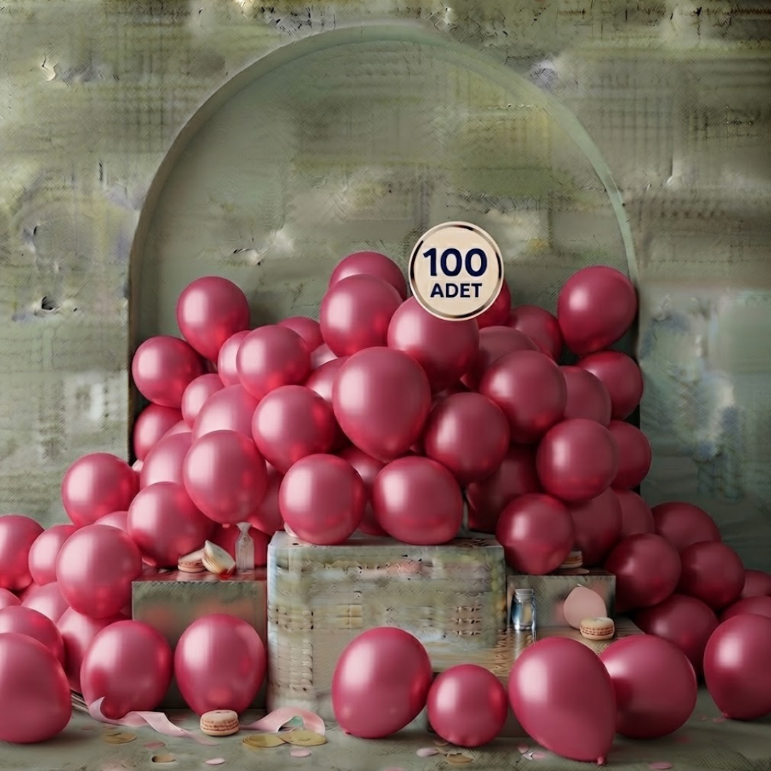 Fuşya Metalik Balon (100 adet)