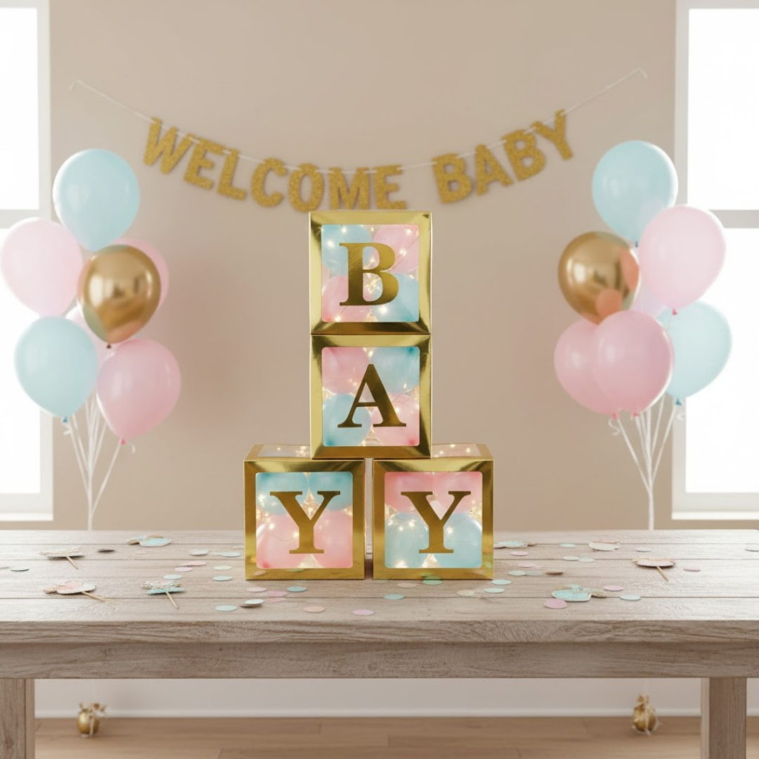 Gold 4 lü Baby Balon Kutusu (Boş)