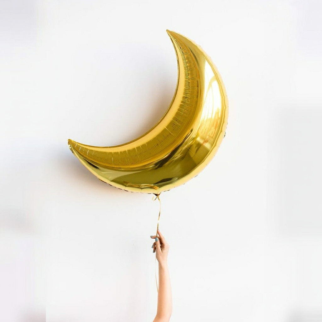 Gold Ay Folyo Balon  (88 cm)