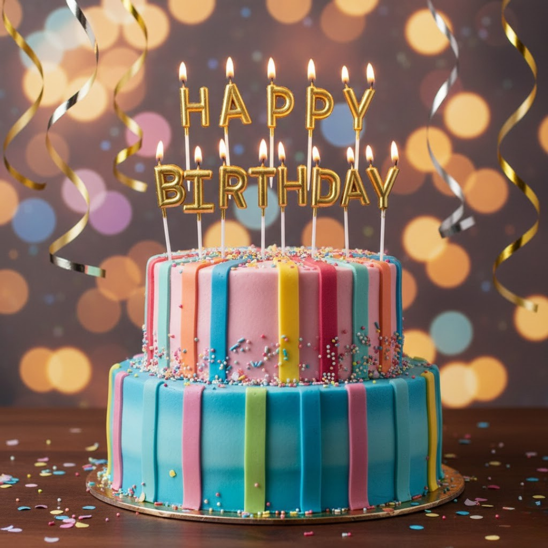 Gold Happy Birthday Mum