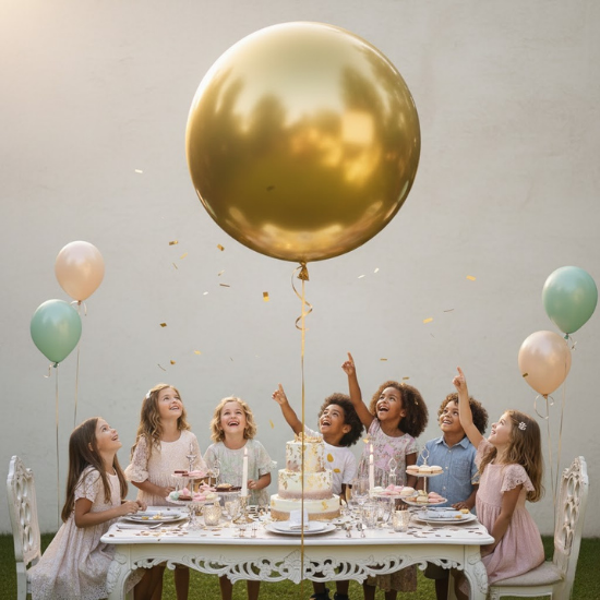 GOLD KROM JUMBO BALON (18 İNÇ)