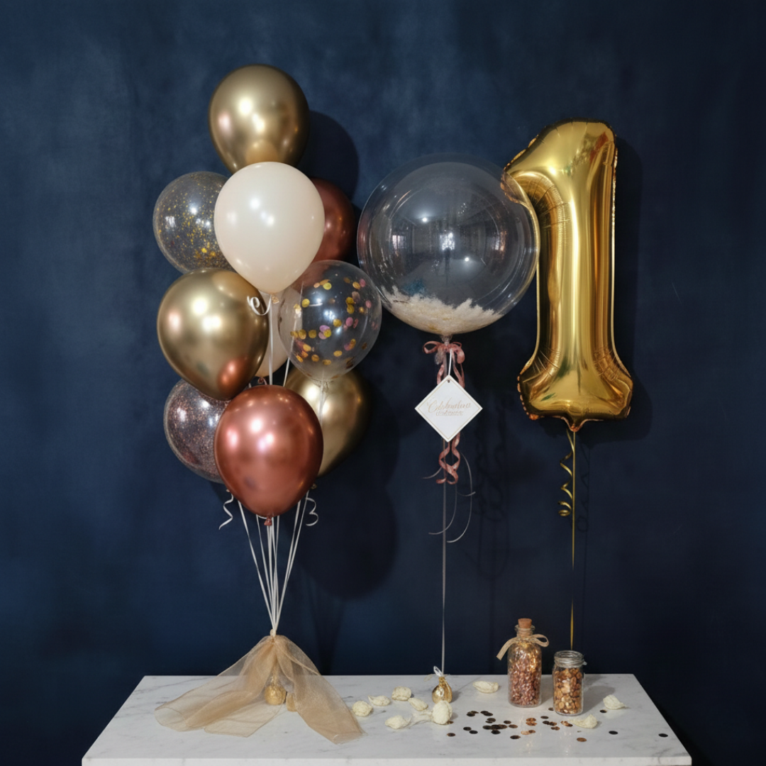 GOLD RAKAM BALON SETİ