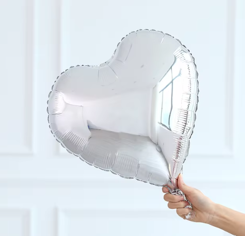 GÜMÜŞ KALP FOLYO BALON (ADET)