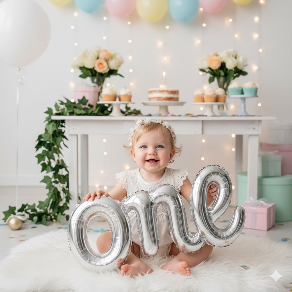 Gümüş One Folyo Balon