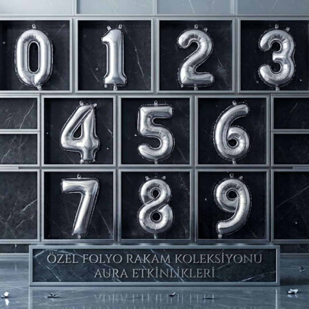 Gümüş Rakam Folyo Balon (100 cm)