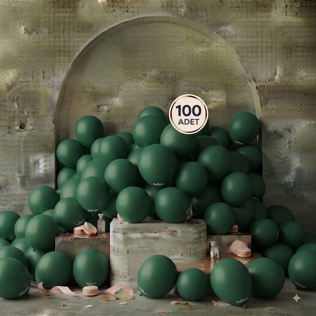 Haki Yeşil Pastel Balon (100 adet)