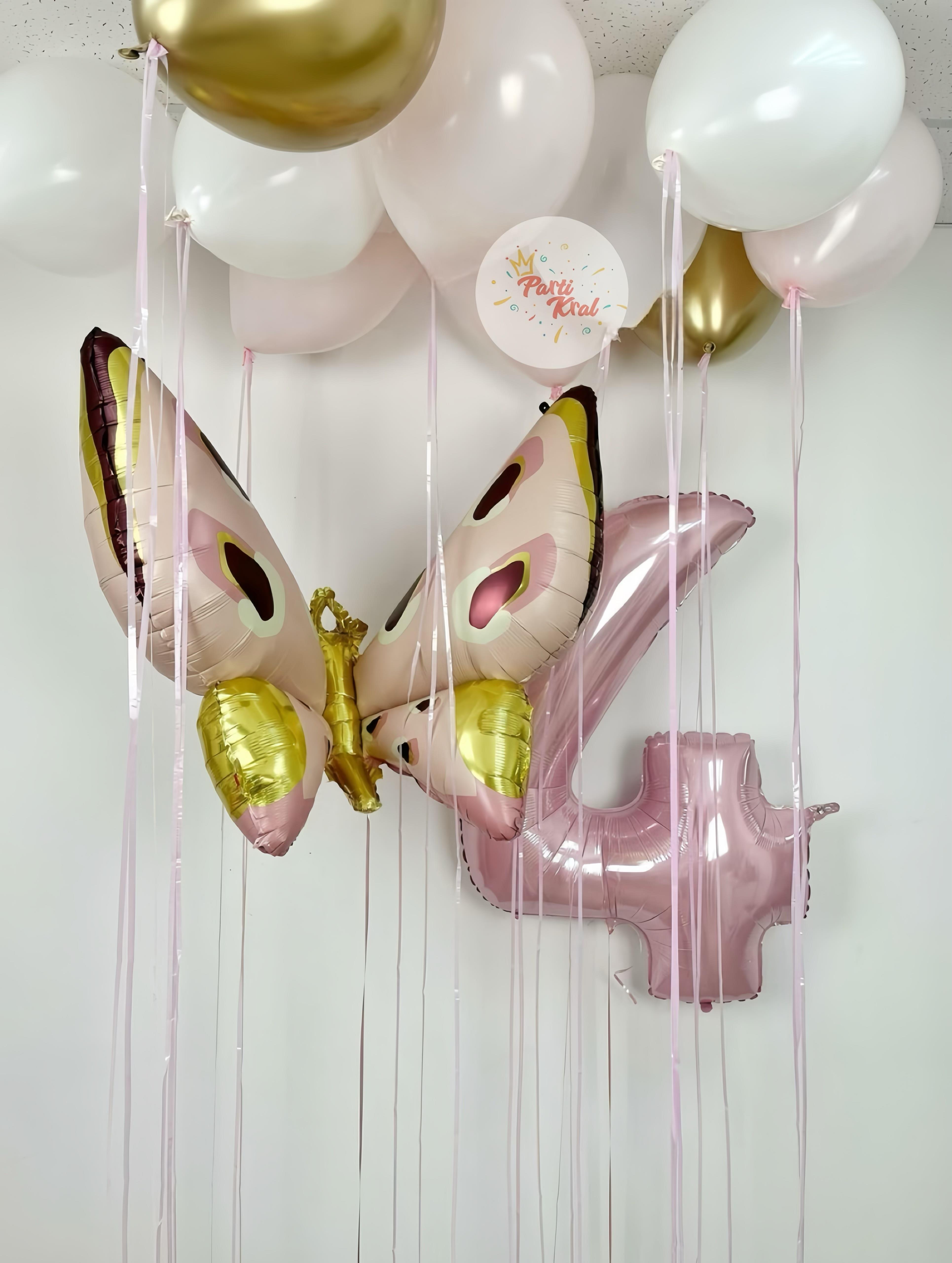 Kelebek Retro Balon Demeti
