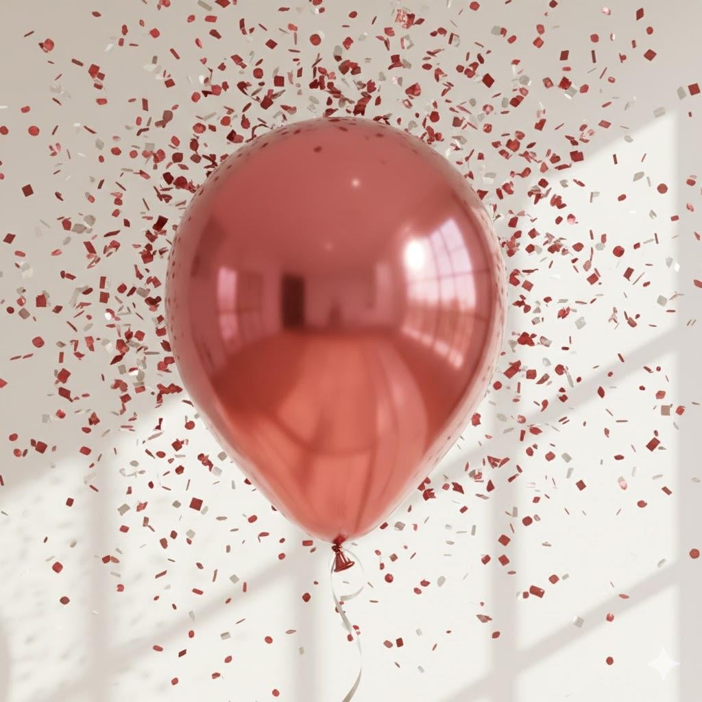 KIRMIZI KROM BALON (5 ADET)