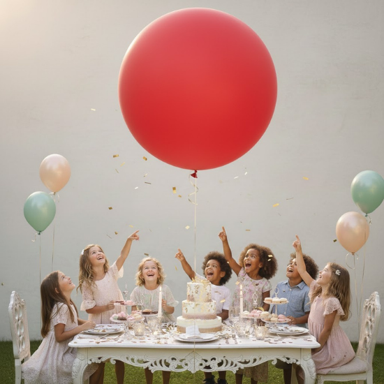 Kırmızı Pastel Jumbo Balon (18 inç