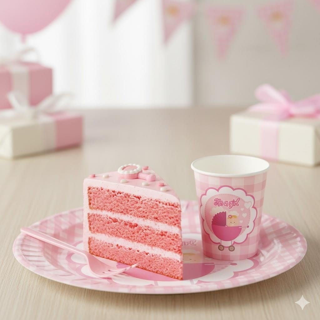 KIZ BABYSHOWER TABAK (8 ADET)