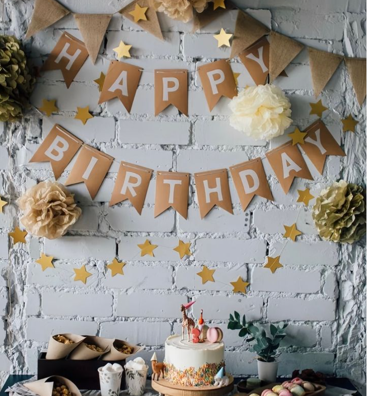 Kraft Happy Birthday Yazı Banner