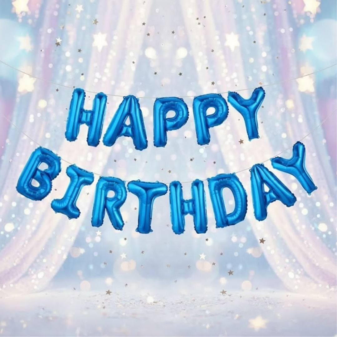 LACİVERT HAPPY BİRTHDAY BALON