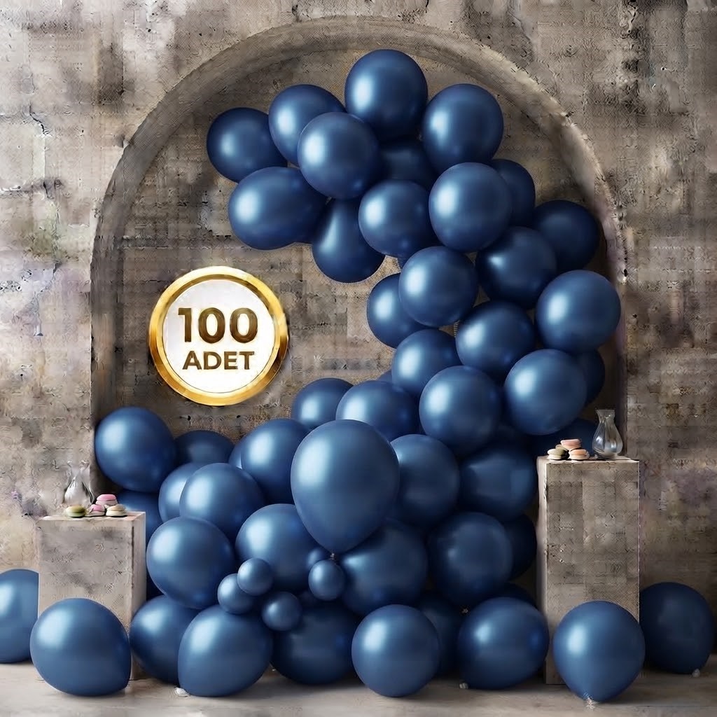 Lacivert Metalik Balon (100 adet)