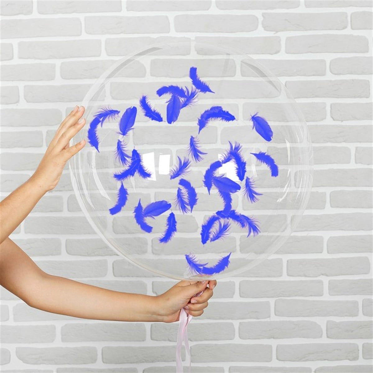 LACİVERT TÜYLÜ BALON (1 ADET)
