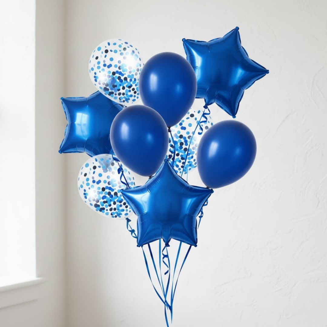 LACİVERT YILDIZ KONFETİ SET