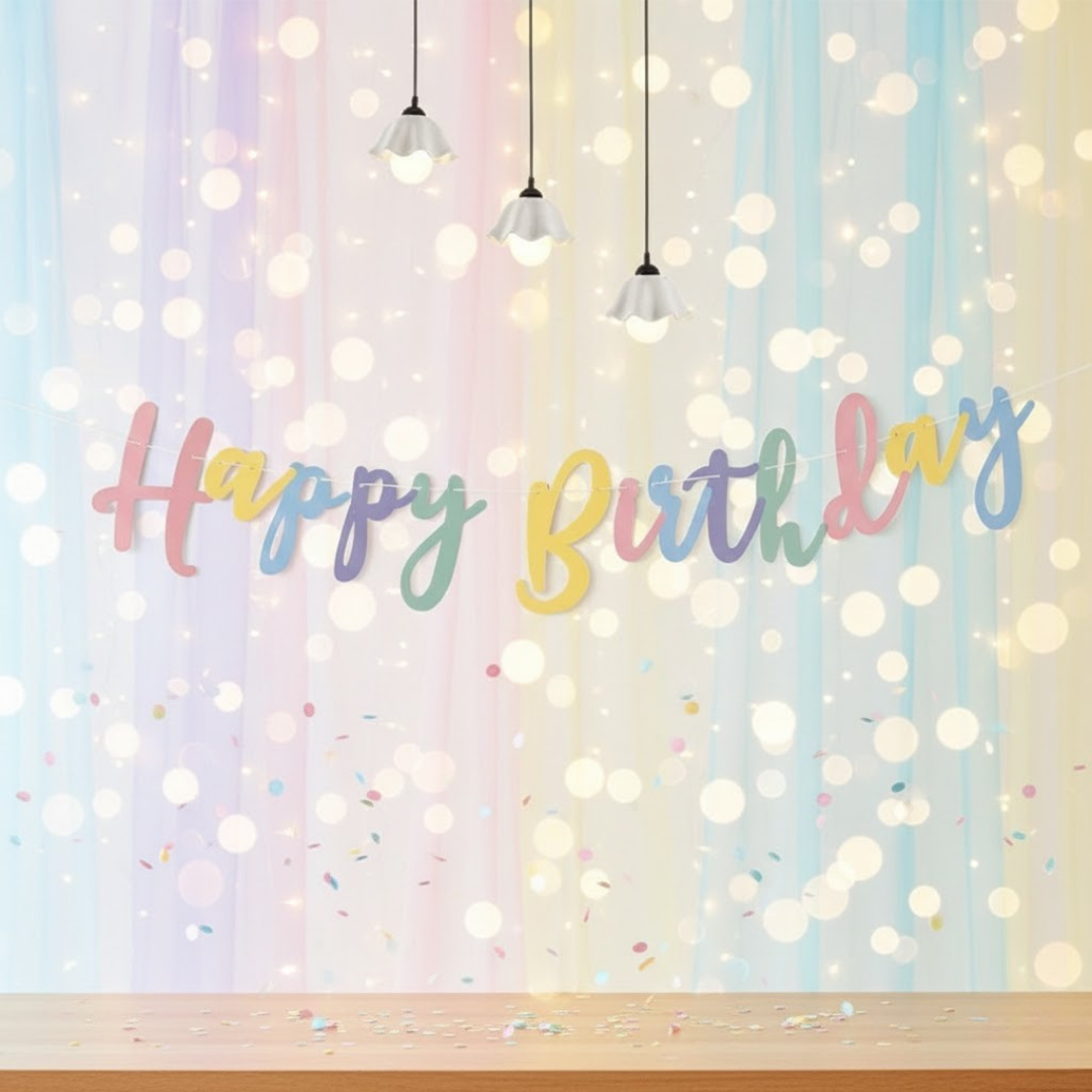 Makaron Happy Birthday Banner