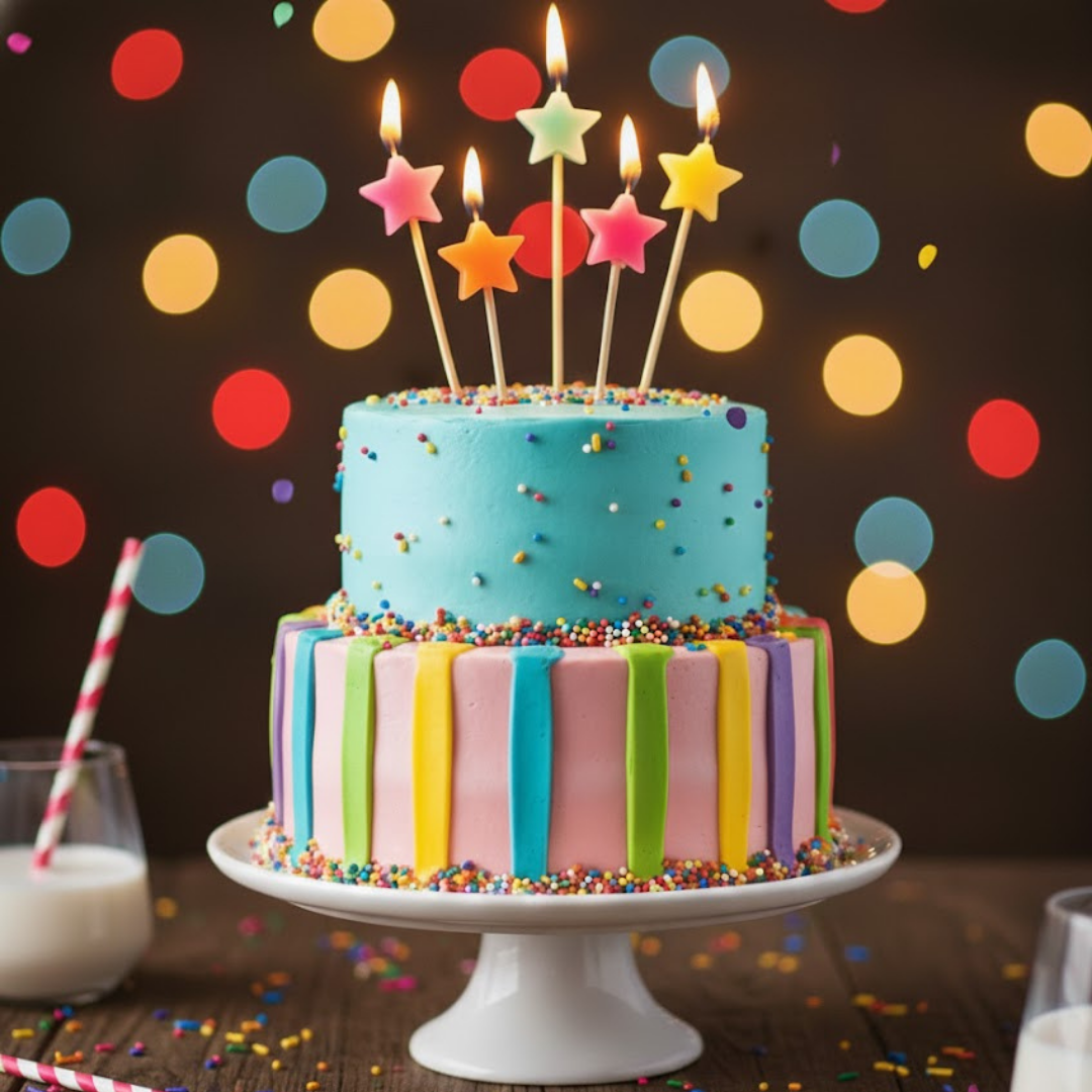 Makaron Yıldız Mum (4 adet)