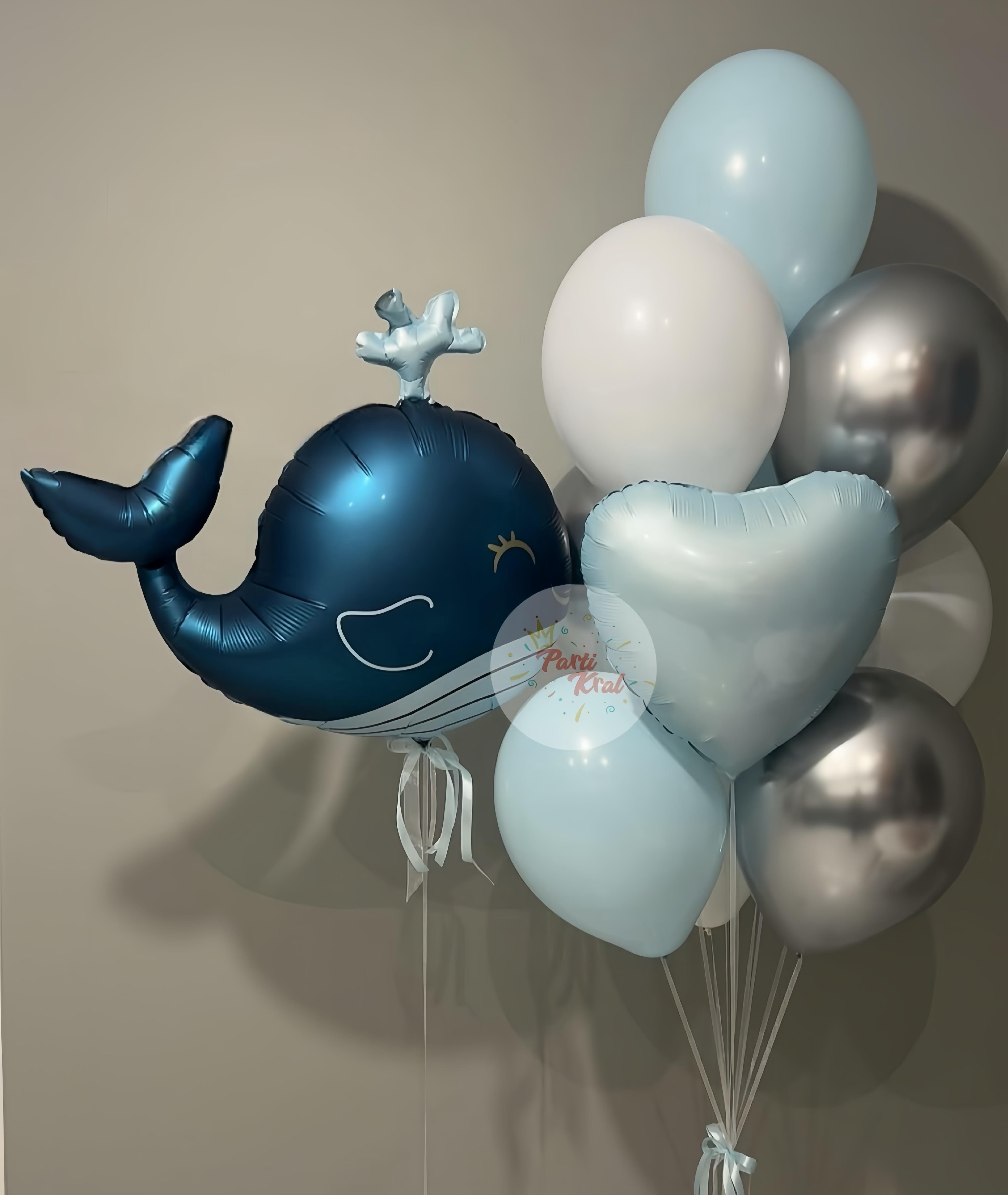 Mavi Balina Folyo Balon Demeti