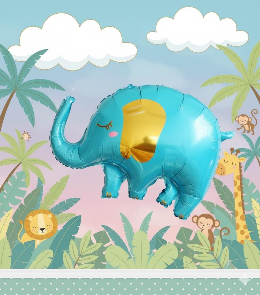 Mavi Fil Folyo Balon
