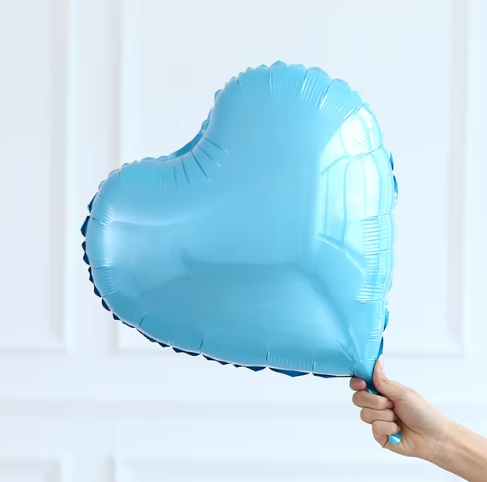 MAVİ KALP FOLYO BALON (45 cm)