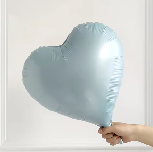 Mavi Kalp Mat Kalp Folyo Balon