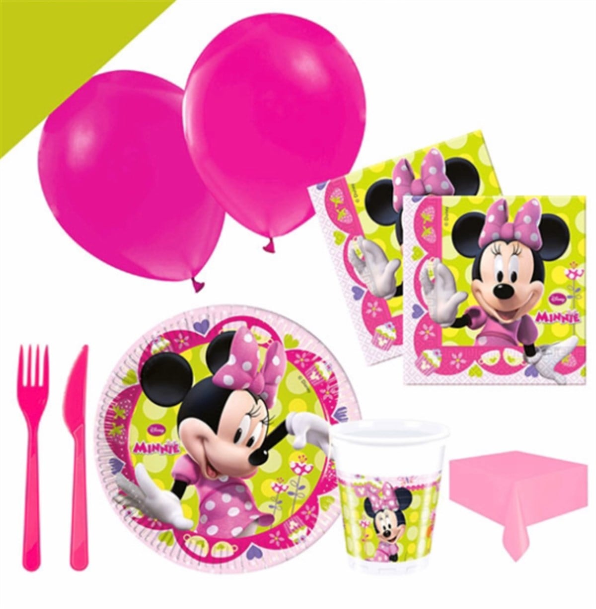 MİNNİE MOUSE SET (16 KİŞİLİK)
