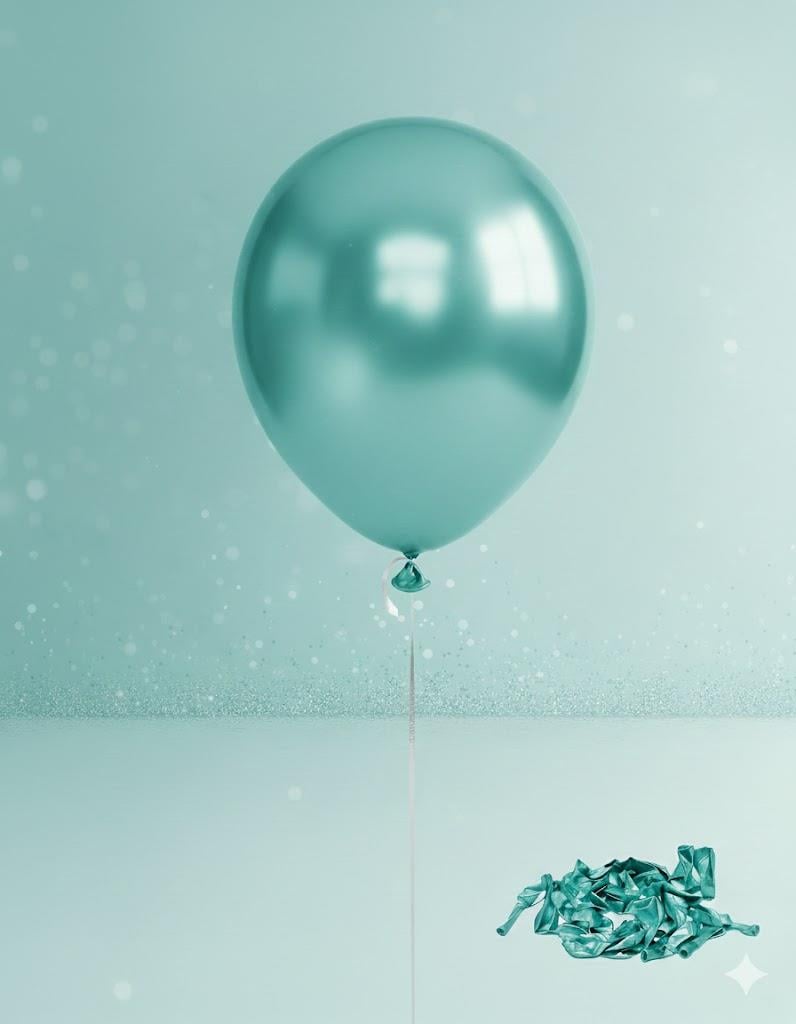 MİNT YEŞİLİ KROM BALON (5 adet)