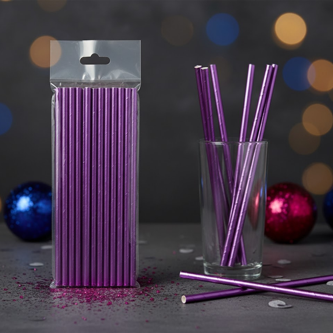 MOR KAĞIT PİPET (25 ADET)