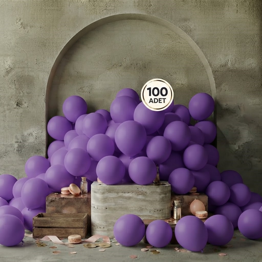 Mor Pastel Balon (100 adet)