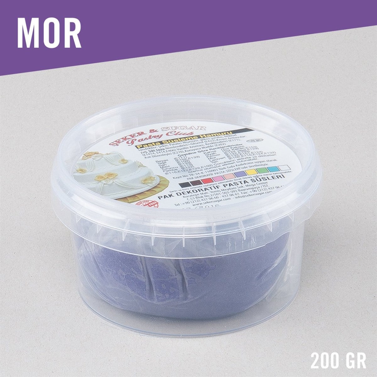 MOR ŞEKER HAMURU (200 GR)