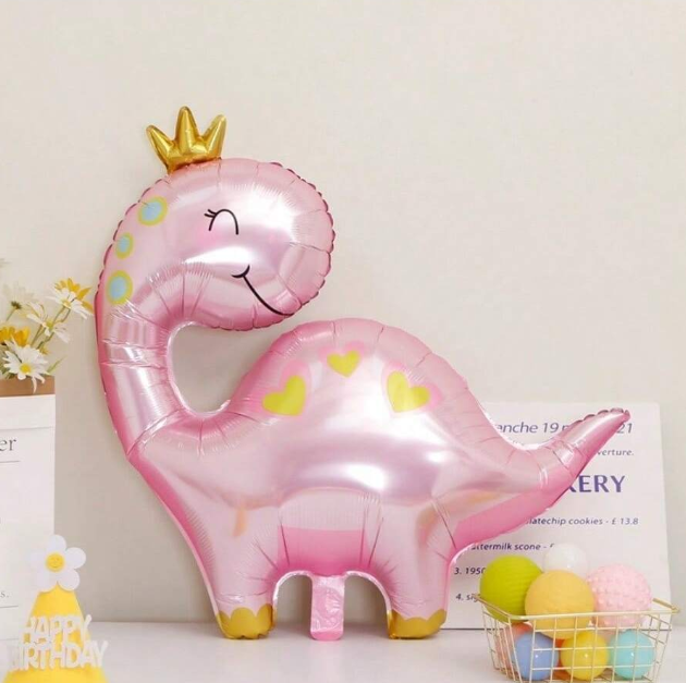 Pembe Dinozor Folyo Balon