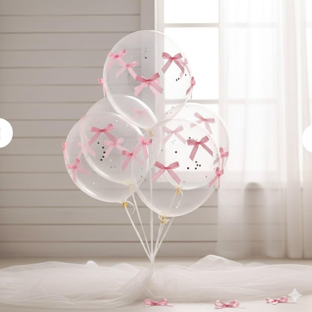 Pembe Fiyonk Balon Süsü (10 Adet)
