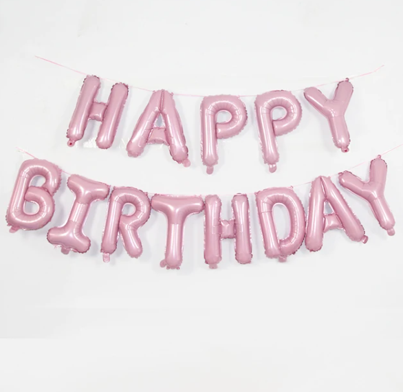 PEMBE HAPPY BRİTHDAY BALON