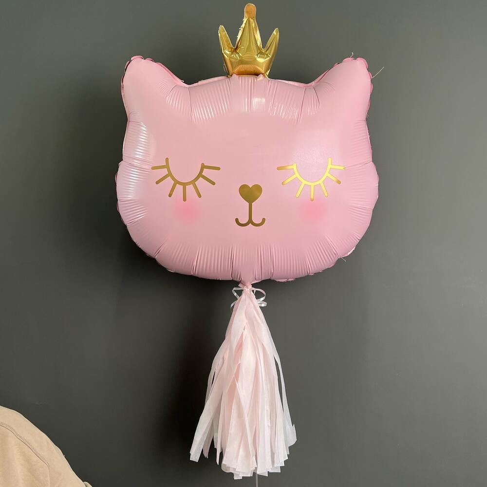 PEMBE KEDİ FOLYO BALON