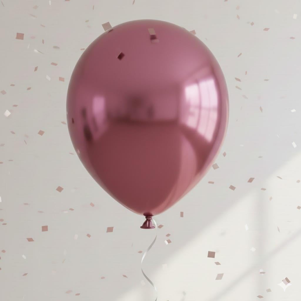 PEMBE KROM BALON (5 adet)